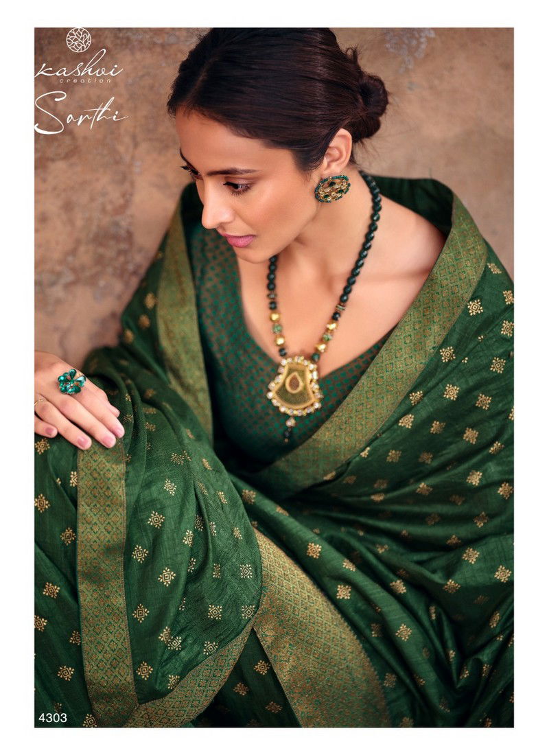 Kashvi Sarthi Fancy Designer Heavy Festive Casual Wear Printed Silk Sarees Collection